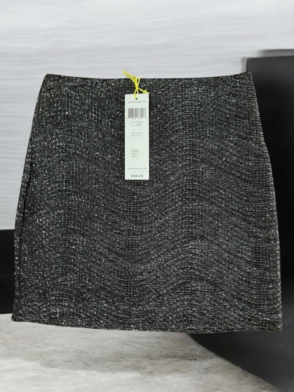 BCBG Generation Black Silver Skirt XXS